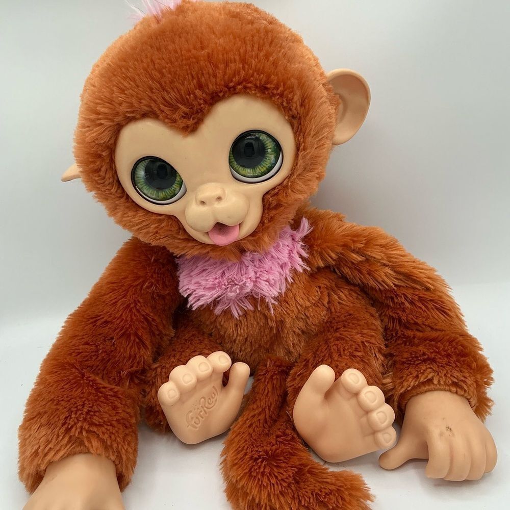 2017 FurReal Friends Monkey Check Up Zandi Plush Toy Stuffed Animal Talk/Sounds
